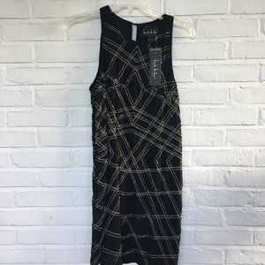 NWT NEW Nicole Miller Black Sleeveless Beaded Dress - Org. $498 - Size 4